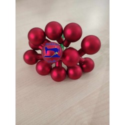 Bacche di vetro rosso opache