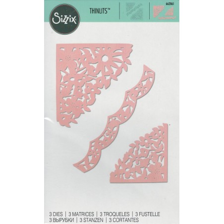 Fustella Sizzix Thinlits Angoli decorati - 662861